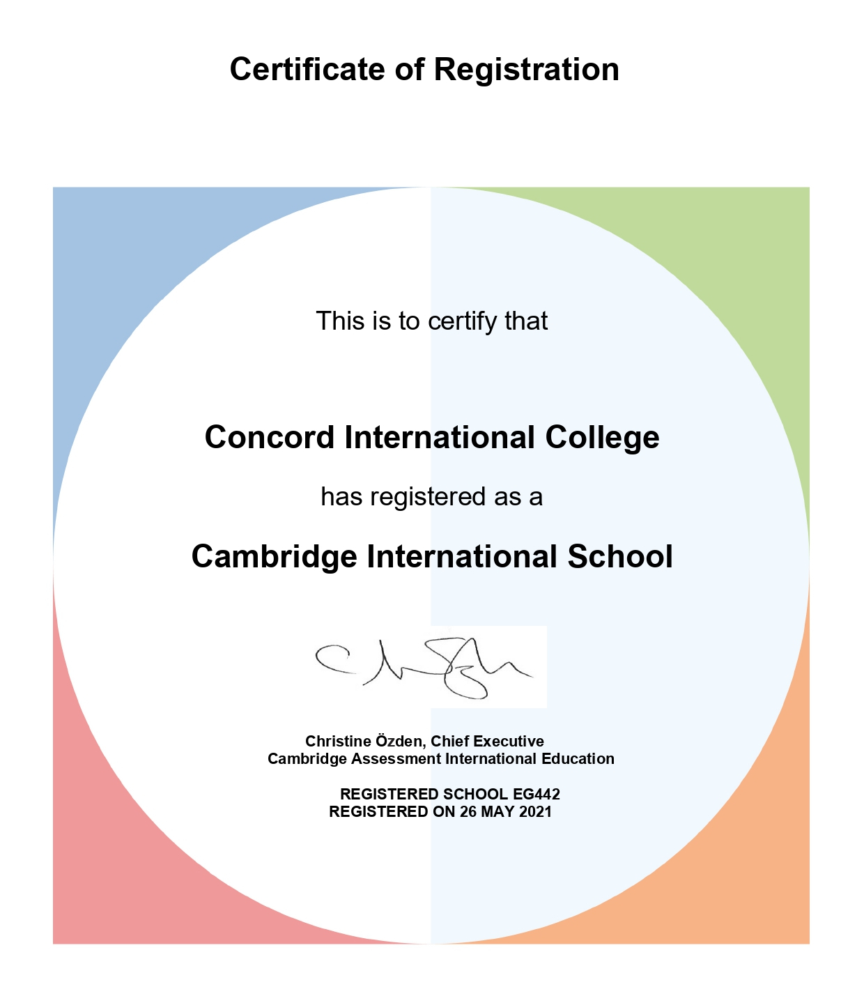 Cambridge certificate